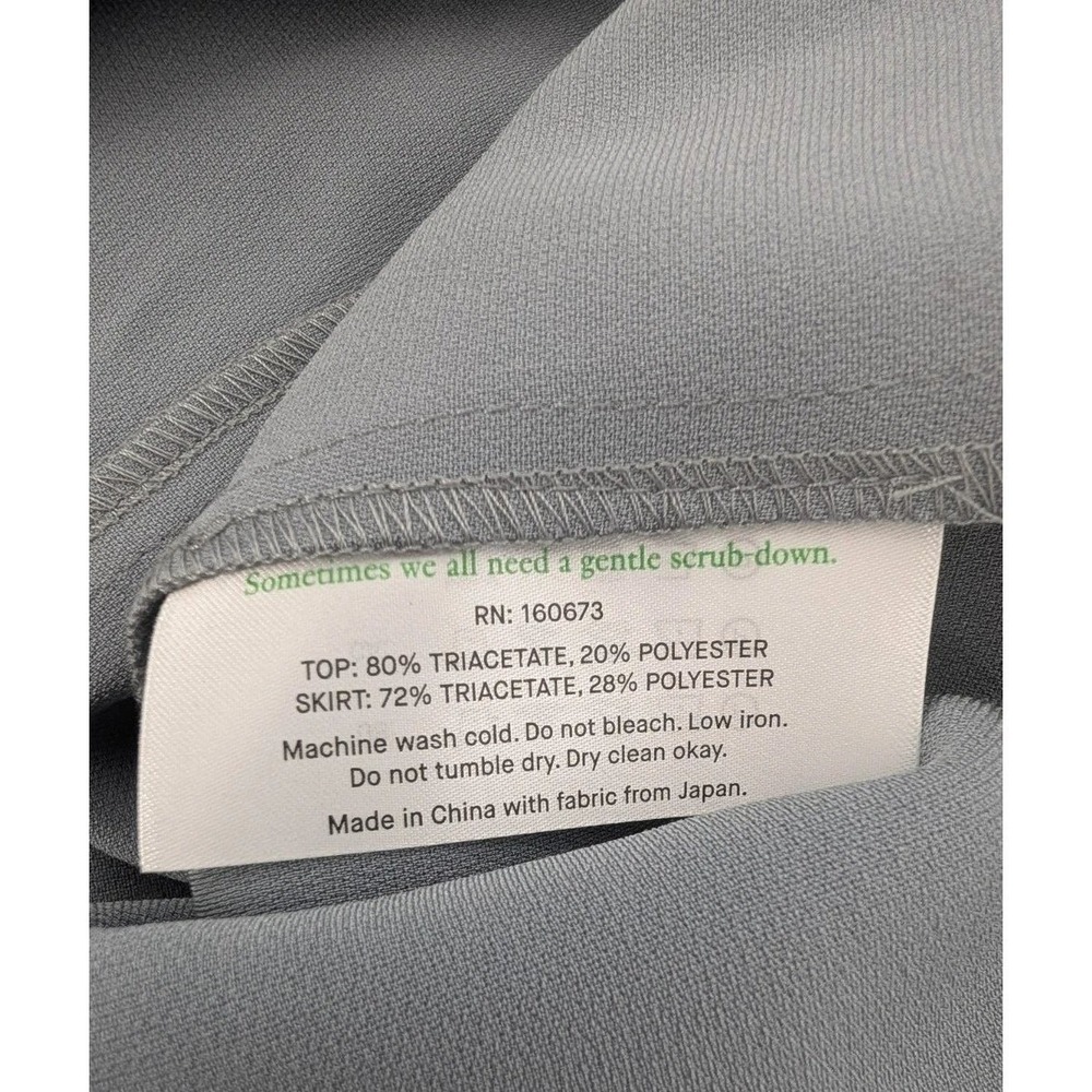 MM LaFleur 8 Adelaide Dress Gray Minimalist Office Business Travel Sheath Modest - Picture 12 of 13